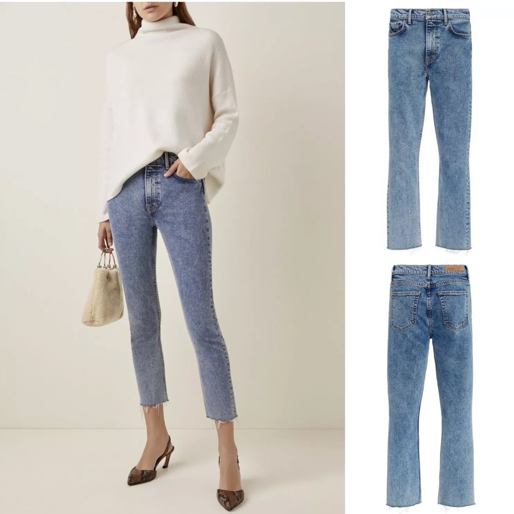 DROPPED💖GRLFRND Reed High-Rise Slim-Leg Jeans